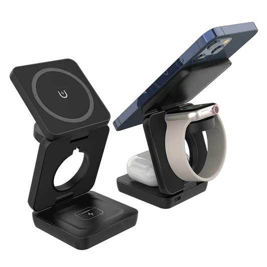 Foldable 3-in-1 Wireless Charging Station – 15W Fast Charge