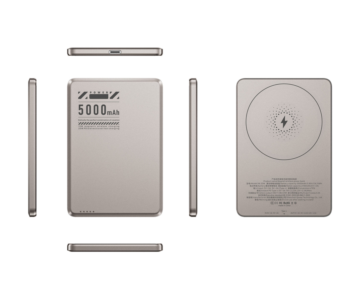 Ultra-Slim Magnetic Power Bank – 20W Fast Charge