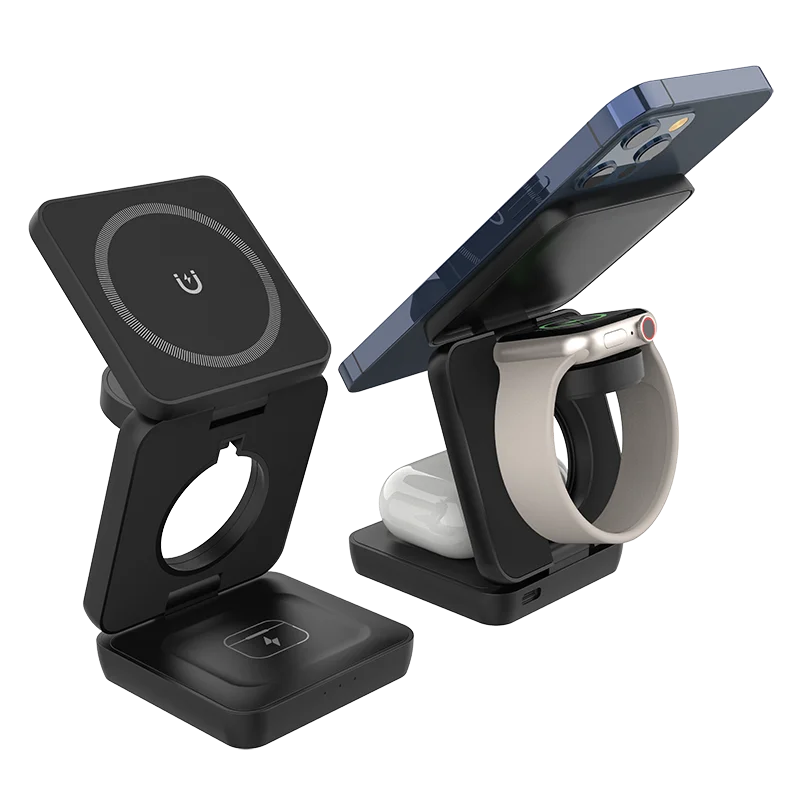 Foldable 3-in-1 Wireless Charging Station – 15W Fast Charge